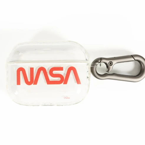 NASA Worm AirPods Pro Compatible Case Cover With Caribiner (1)