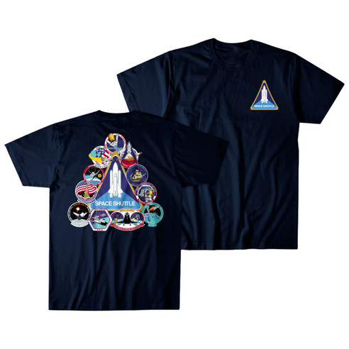 Space Shuttle Patch Tee Navy