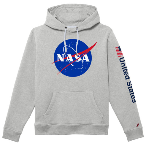 NASA Meatball Flag Hoodie Grey