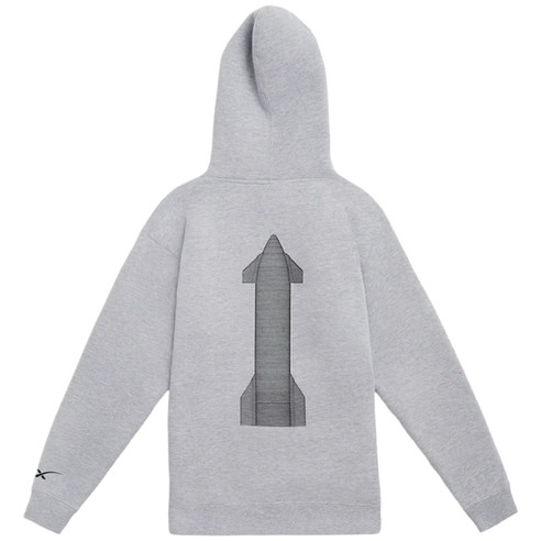 SpaceX Starship Heatshield Hoodie Gray Heather (1)