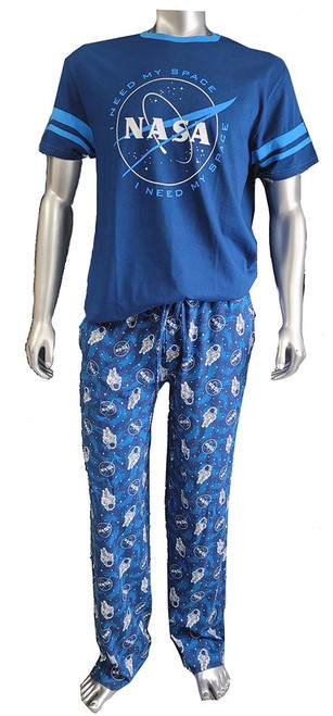 Moon Man with NASA Meatball Pajama Bottoms Navy