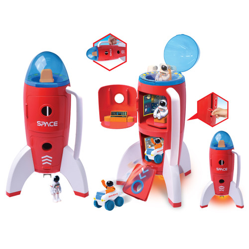 Smoby: Space Center - Cardboard Playset - Learn & Play W/The Solar System  Universe, Spaceship 15 Different Activities