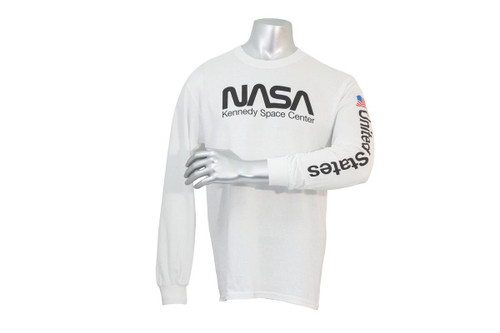 Men's Long Sleeve White Worm T-Shirt