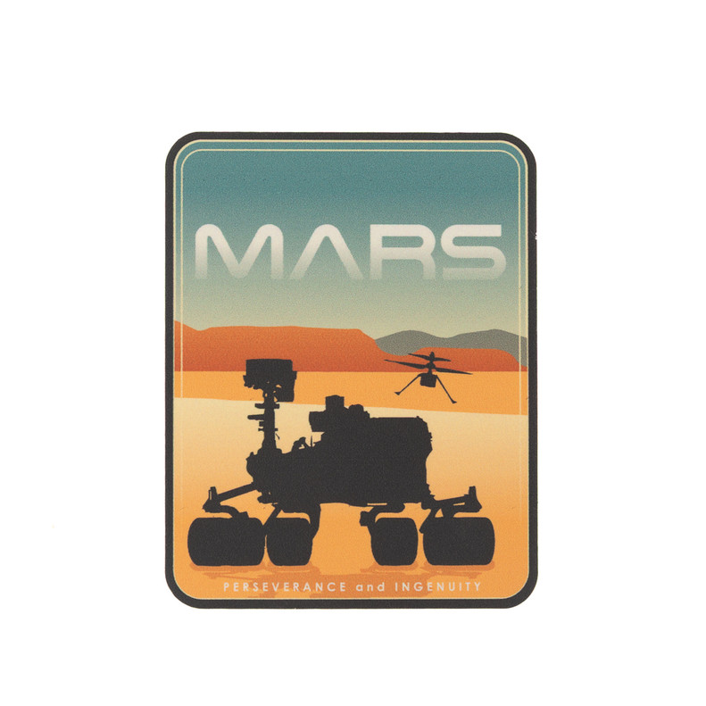Mars Rover Travel Poster Sticker