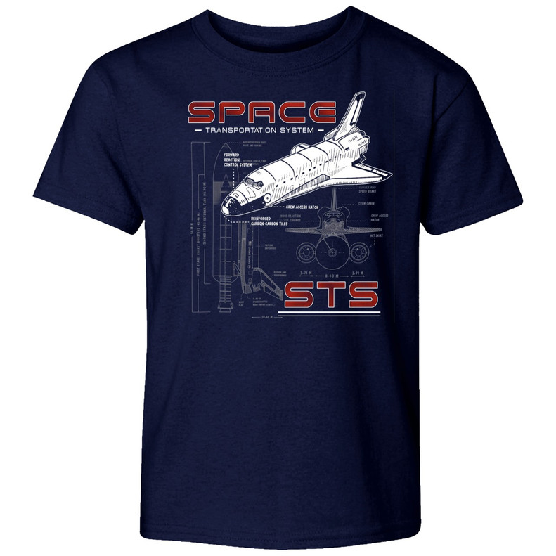 Youth Shuttle Blue Print Tee