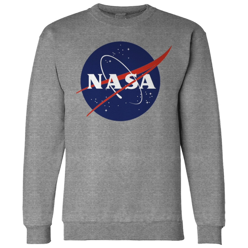 Basic NASA Meatball Crew Sweatshirt Gray