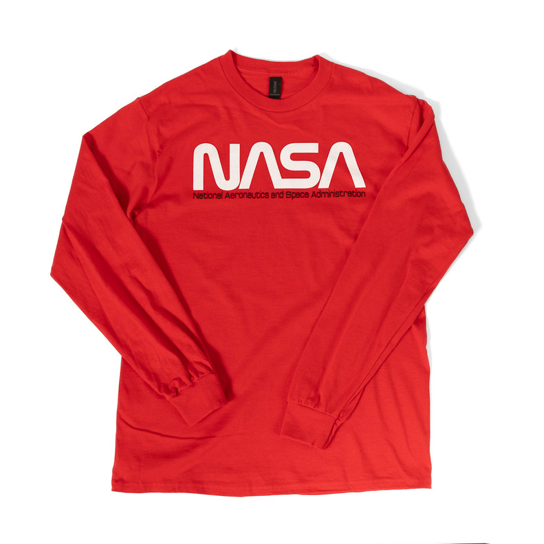 NASA Worm Long Sleeve Tee Red