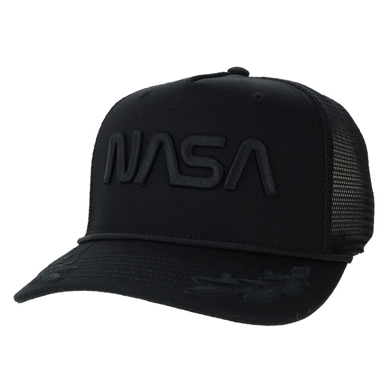 NASA Worm Rope Admiral Hat Black