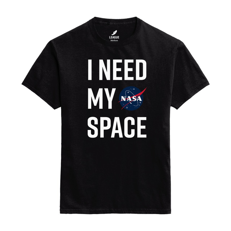I Need My Space Tee Heather Black