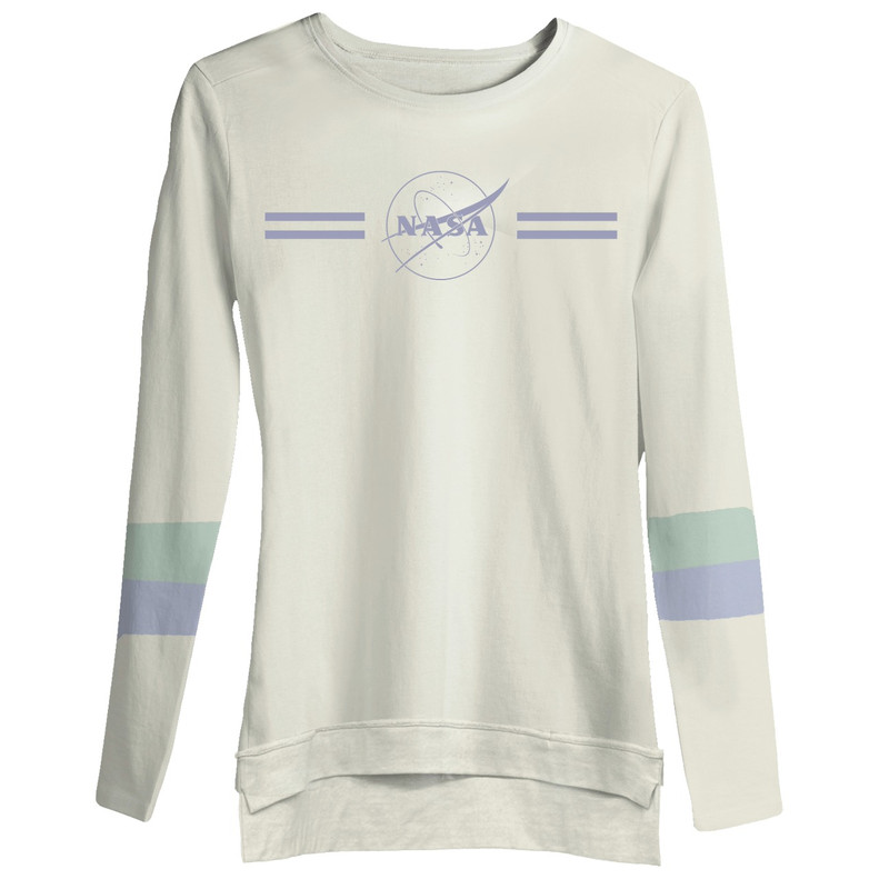 Women's NASA Meatball Equal Term Long Sleeve Tee Blue Green