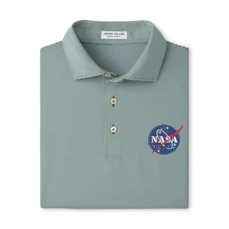 Peter Millar NASA Meatball Jubilee Performance Jersey Polo Green