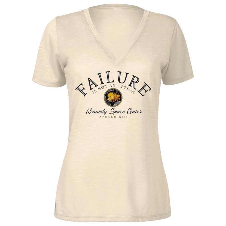 Women's V-Neck Failure Is Not An Option Tee Cream