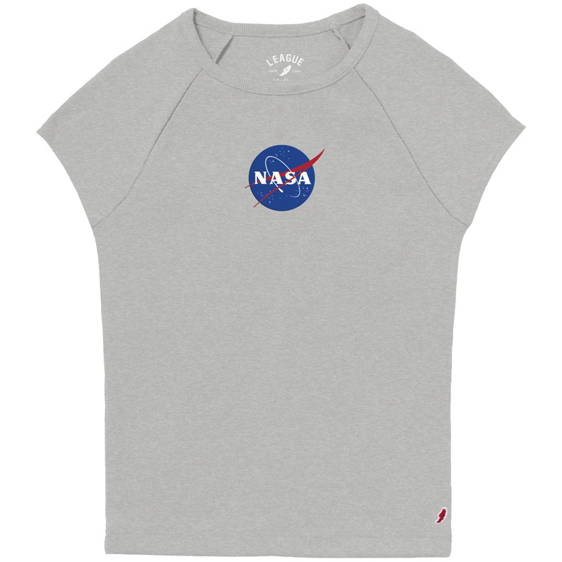 Women's NASA Meatball Ribbed Tee Steel Grey