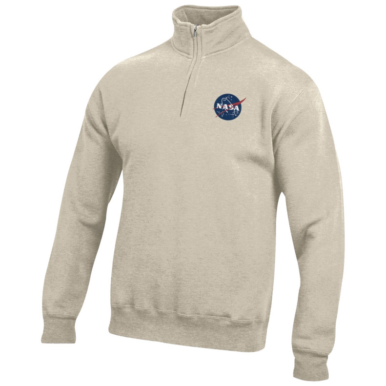 NASA Meatball Quarter Zip Pullover Oatmeal
