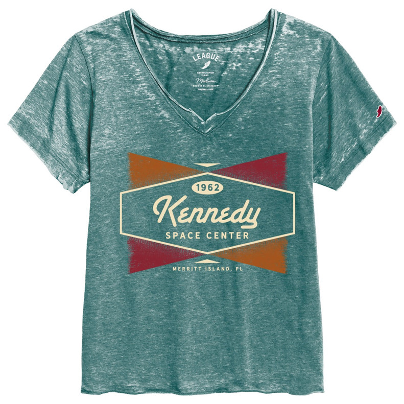 Women's Kennedy Space Center Bel Air V-Neck Tee Dark Green