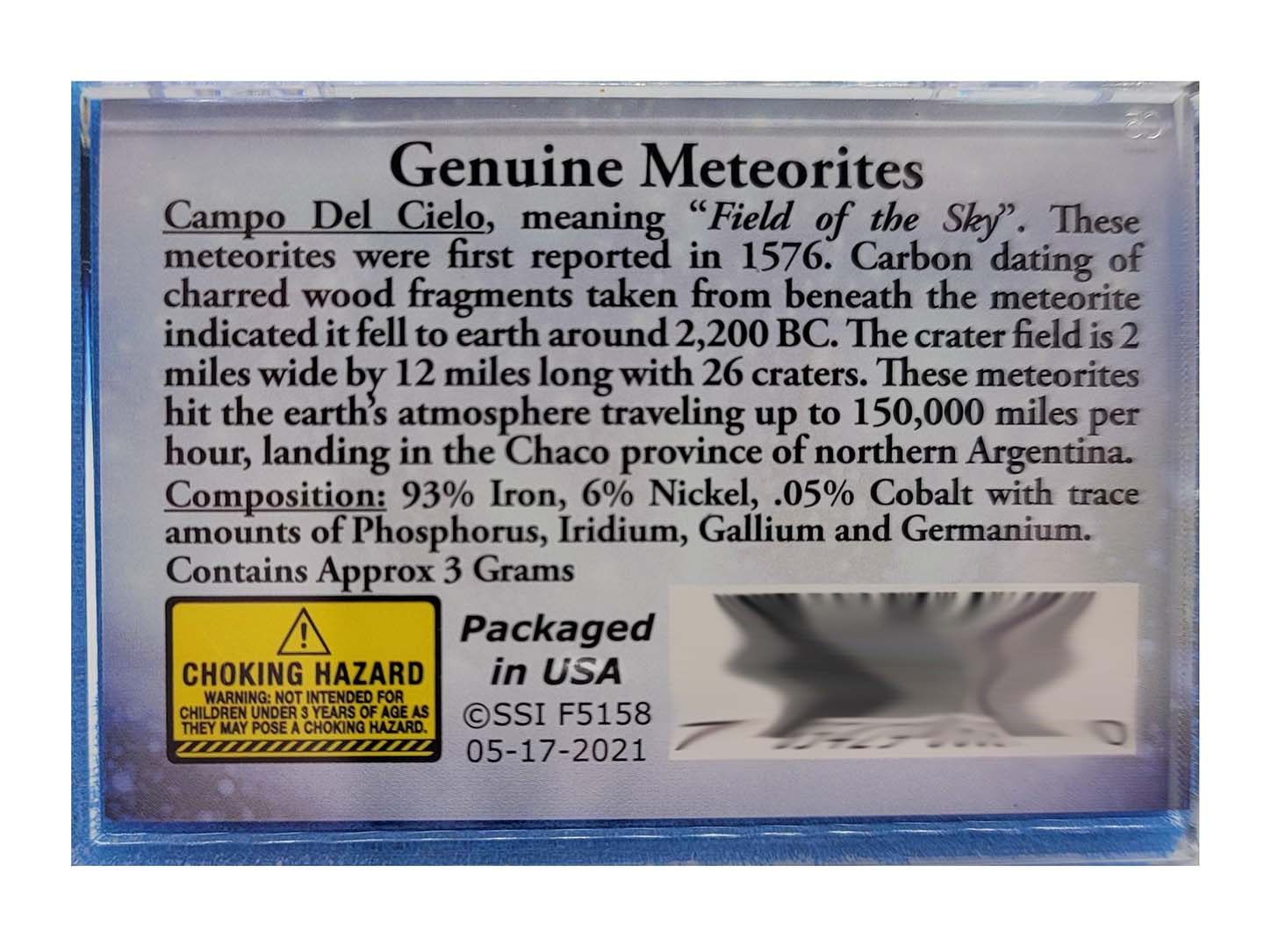 Genuine Meteorite 3 Grams