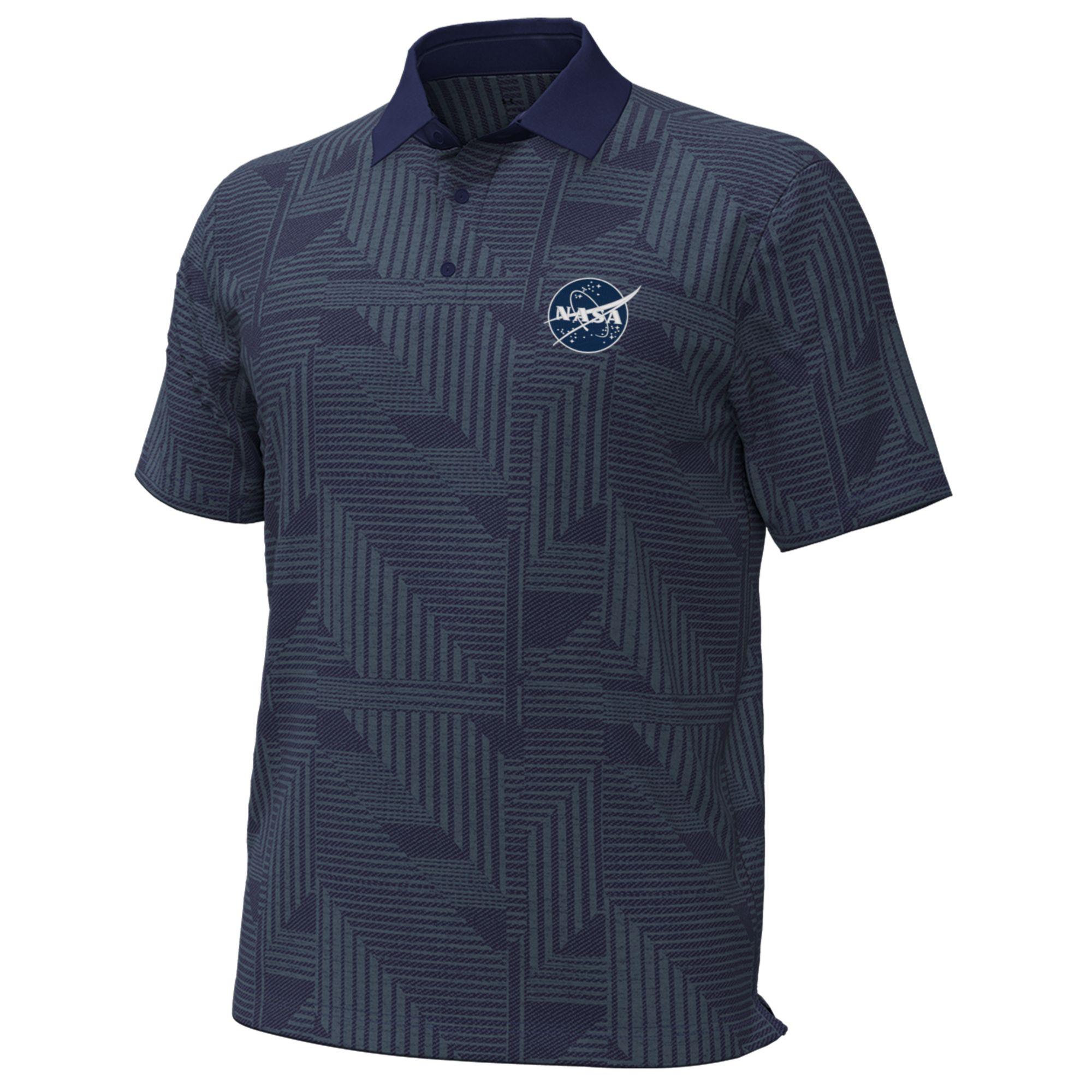 Under Armour Men's Playoff Geometrix Polo NASA Meatball Navy