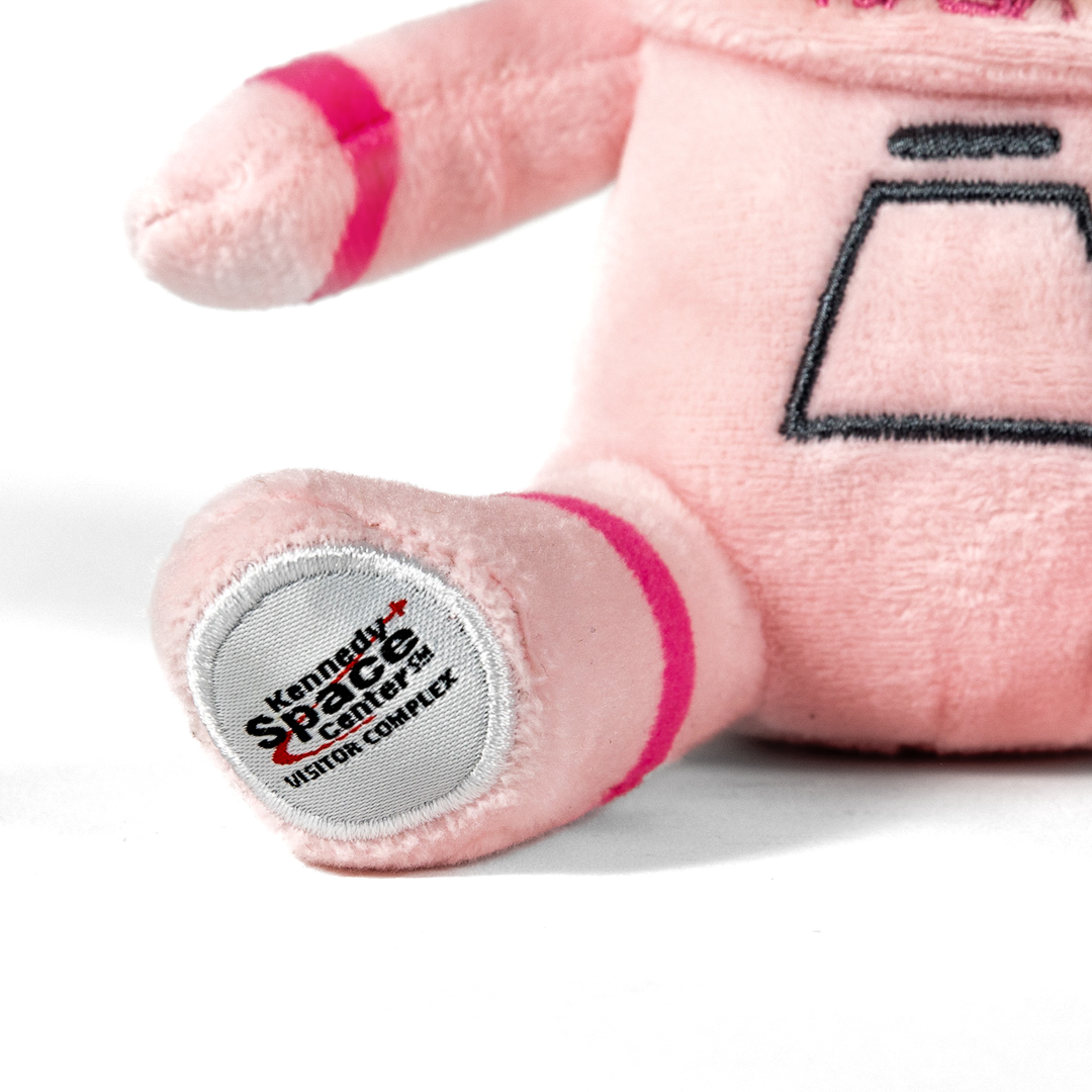 Clip Keychain Plush Astronaut Bear Pink Suit
