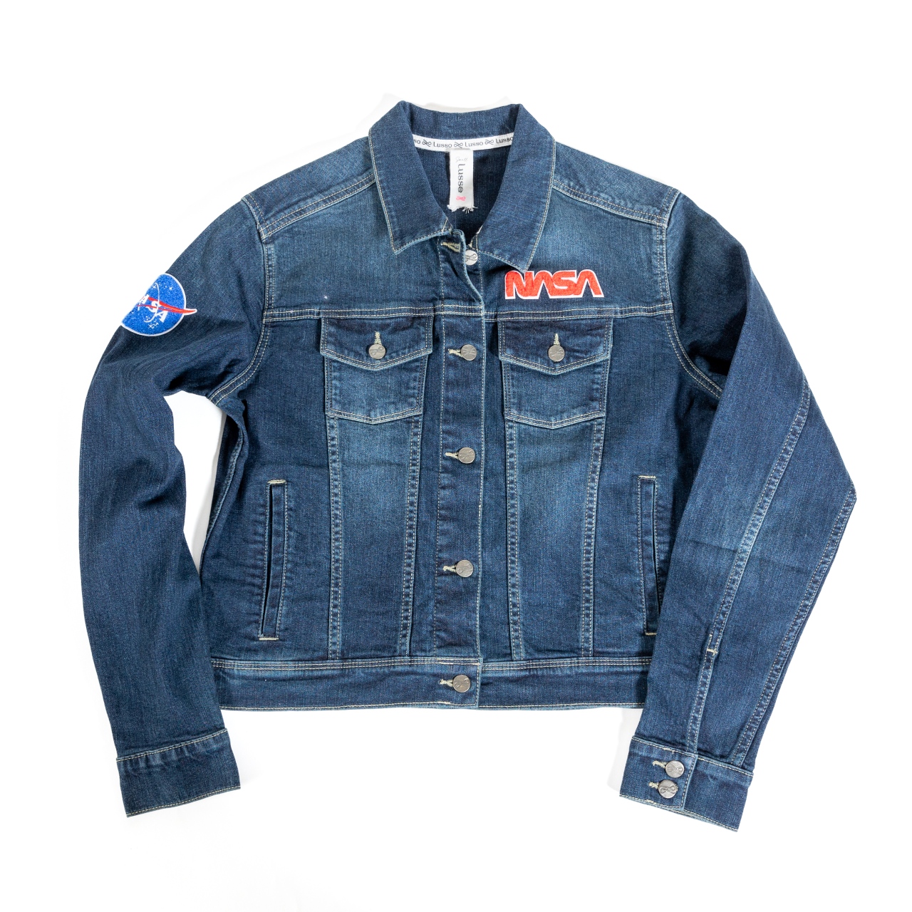 Lusso Women's NASA Logos Denim Jacket