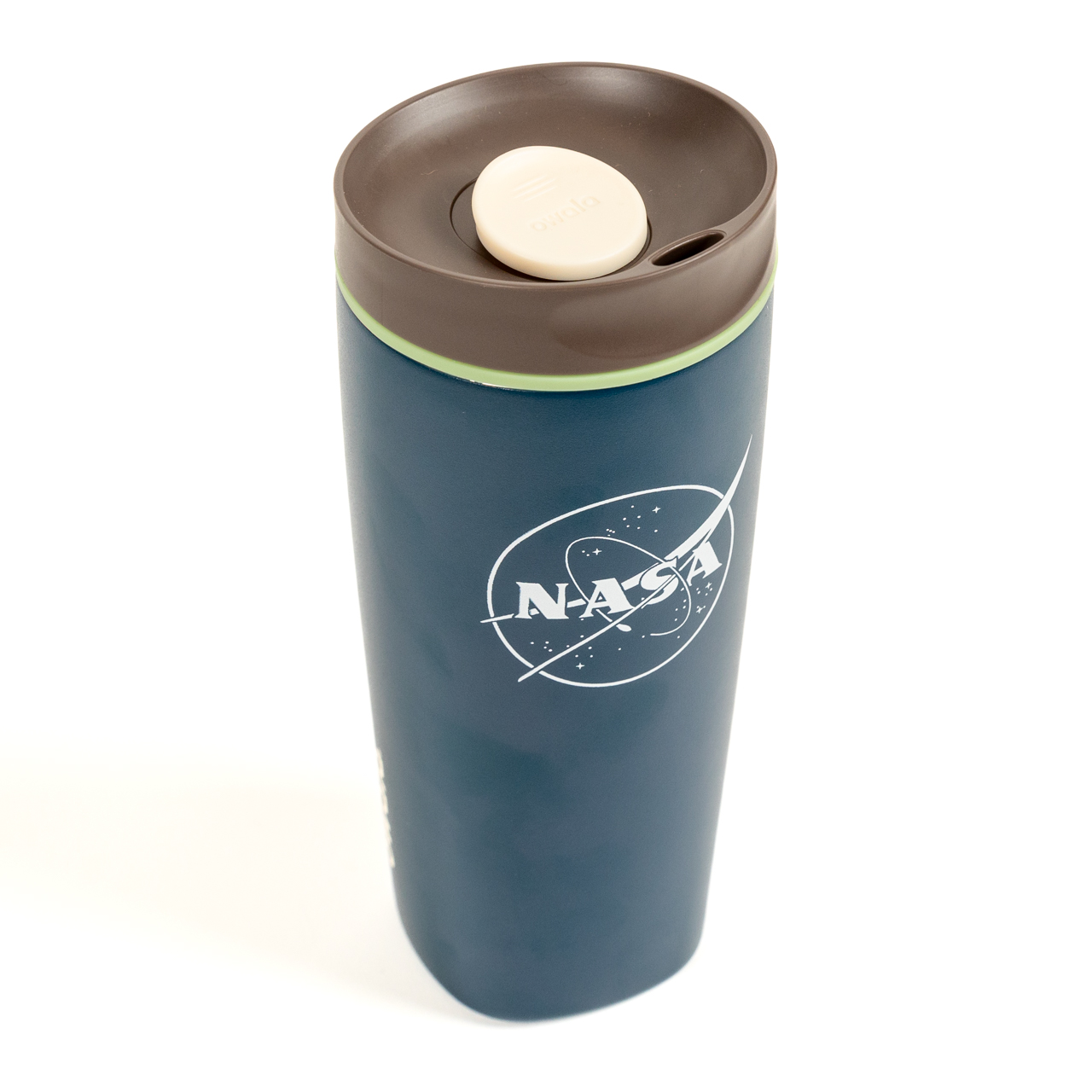 Owala SmoothSip Slider 20 oz Coffee Mug NASA Meatball Navy