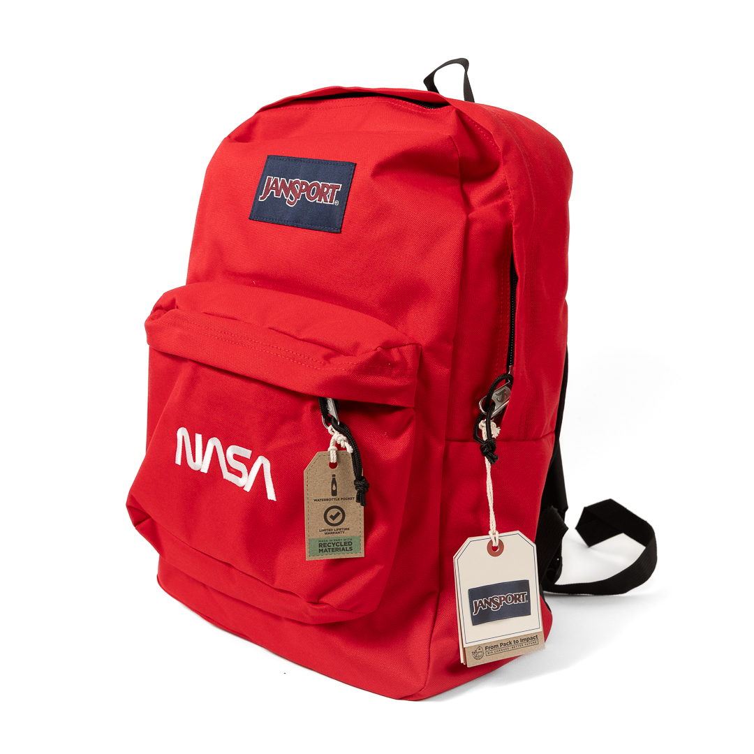 jansport backpack red tap Superbreak Shoutout to the Right Pack Jansport SuperBreak NASA Worm Backpack