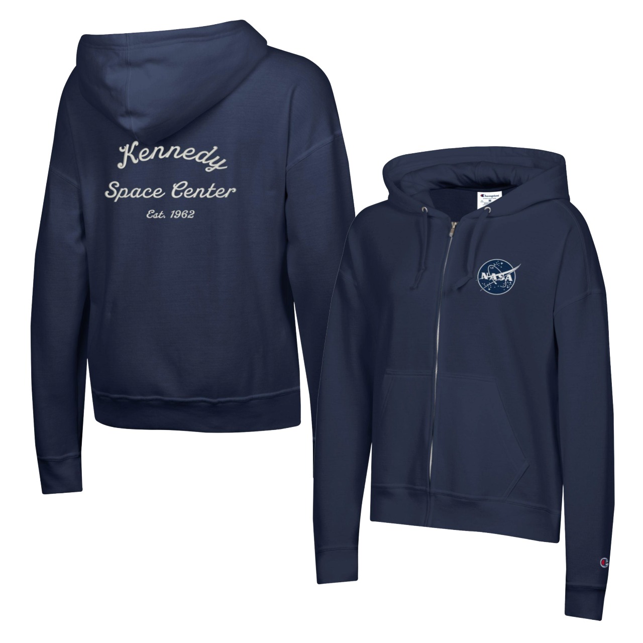 Champion Kennedy Space Center Script Zip Up Hoodie