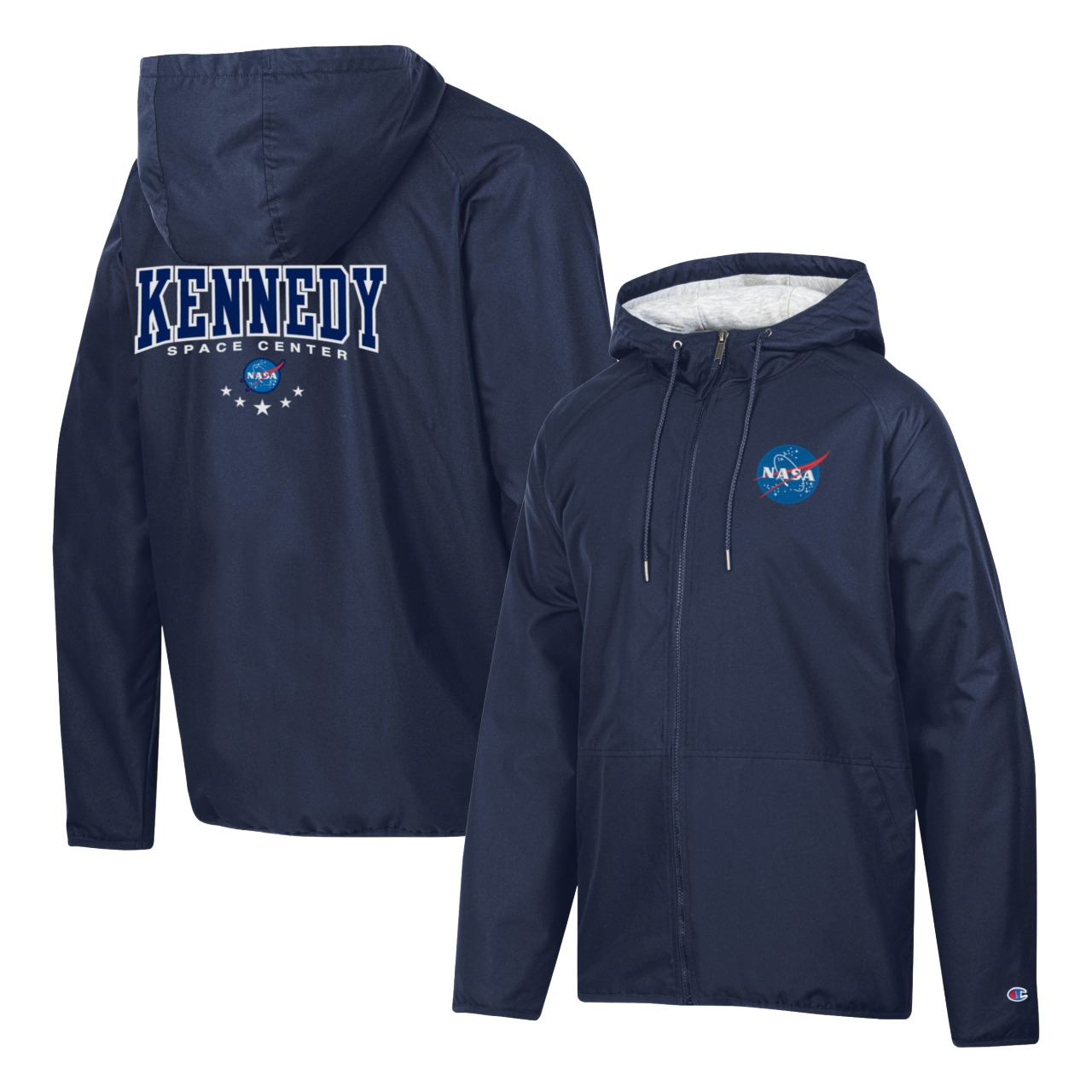 Champion フード付きジャケット XL ネイビー Champion Kennedy Space Center Full Zip Jacket Navy