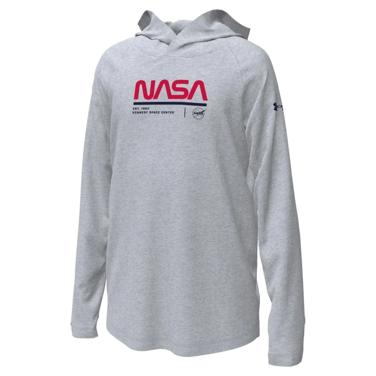 Under Armour Youth KSC NASA Worm Tech™ Stretch Hoodie Tee Mod Grey
