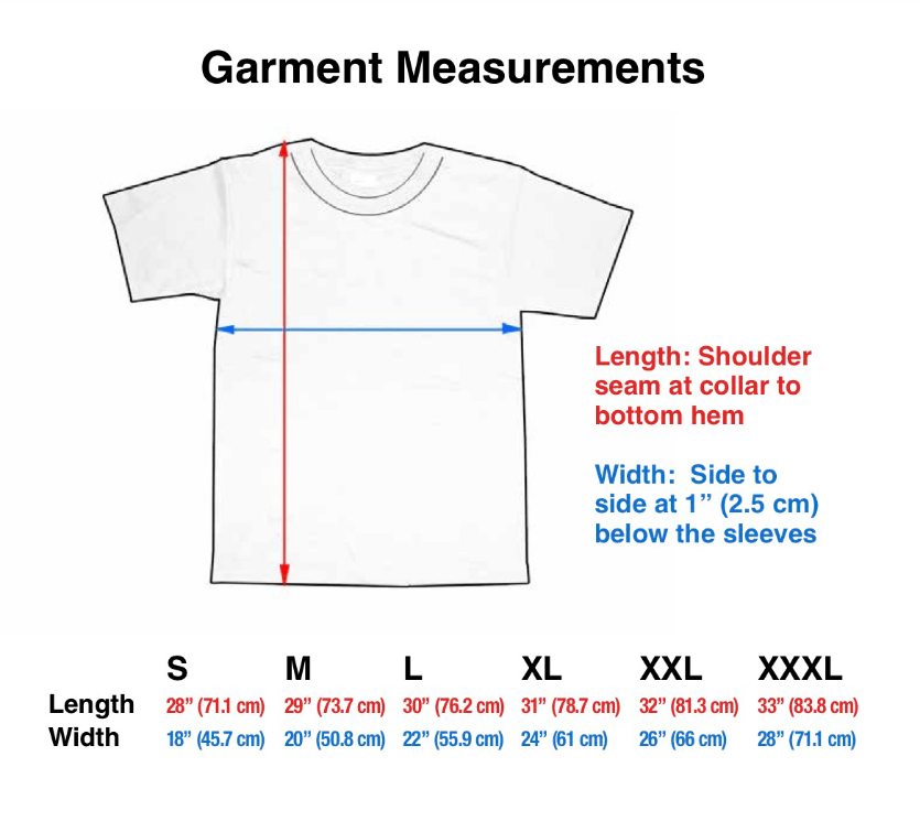 Sizing Chart - KEY Apparel