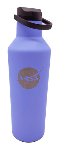 Hydro Flask Wide Mouth Bottle Black with NASA Worm Logo