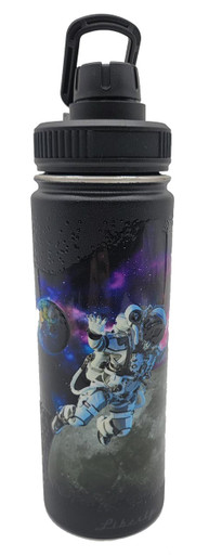 Aviator and Astronaut Blue Water Bottle