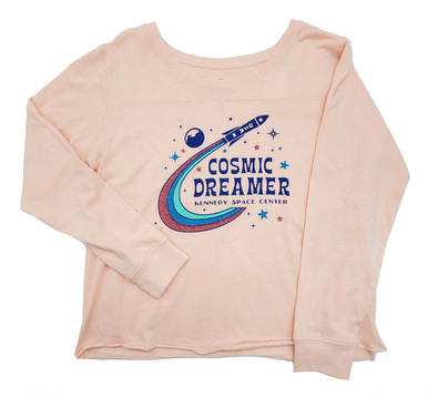 Women's Cosmic Dreamer Long Sleeve Football Jersey Tee Blush