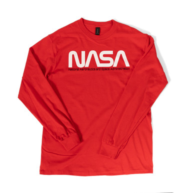 NASA Worm Long Sleeve Tee Red