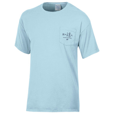 Be Greater Than Average Pocket Tee Soothing Blue