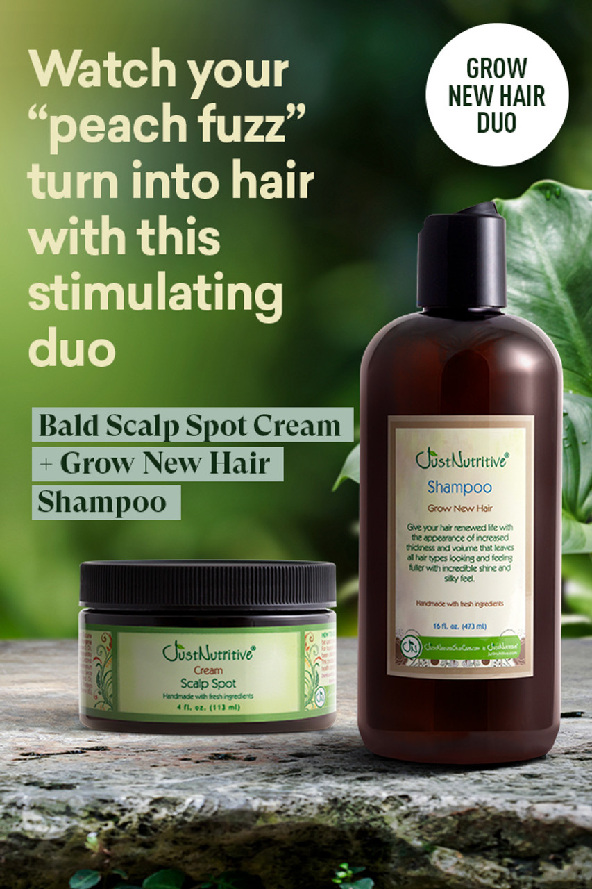 Bald Scalp Spot Cream And Grow New Hair Shampoo Duo Duos Just Nutritive