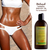 Bottle of product with a background of a women tanning in sun Bottle of product with a background of a women tanning in sun