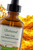 Bottle of the product with a background of the texture Bottle of the product with a background of the texture