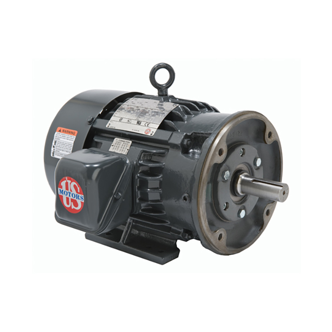 US Motors (Nidec), AC Motor, H3P2DC, 3 HP, 1800 RPM, Three Phase