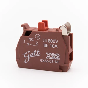 Galt Electric, X22 Series, Contact Block, Normally Closed, UL, 600V, 10A, GX22-CB-NC (GX22-CB-NC)