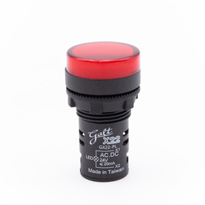 22 MM Red Pilot Light | 110VAC LED | GX22-PL-RE