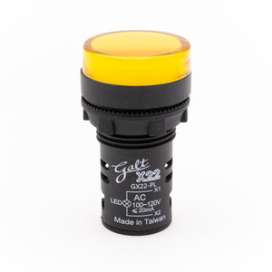 Galt Electric, X22 Series, Pilot Light, 22MM, UL, LED, 110VAC, Yellow (GX22-PL-YE)