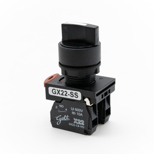 Galt Electric, X22 Series, Selector Switch, 22MM, UL, 3 Position, 2 NO Contacts, GX22-SS-S320BK (GX22-SS-S320BK)