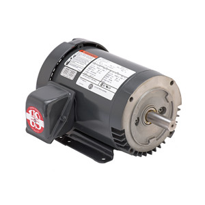 US Motors (Nidec), AC Motor, U13S2AC, 0.33 HP, 1800 RPM, Three Phase, 208-230/460 & 190/380 V, 60 , 50 Hz, 56C (U13S2AC)