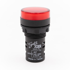 Galt Electric, X22 Series,  Pilot Light, 22MM, UL, LED, 110VAC, Red, GX22-PL-RE (GX22-PL-RE)