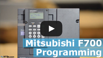How to program the Mitsubishi F700 series VFD (F720, F740) (Video)