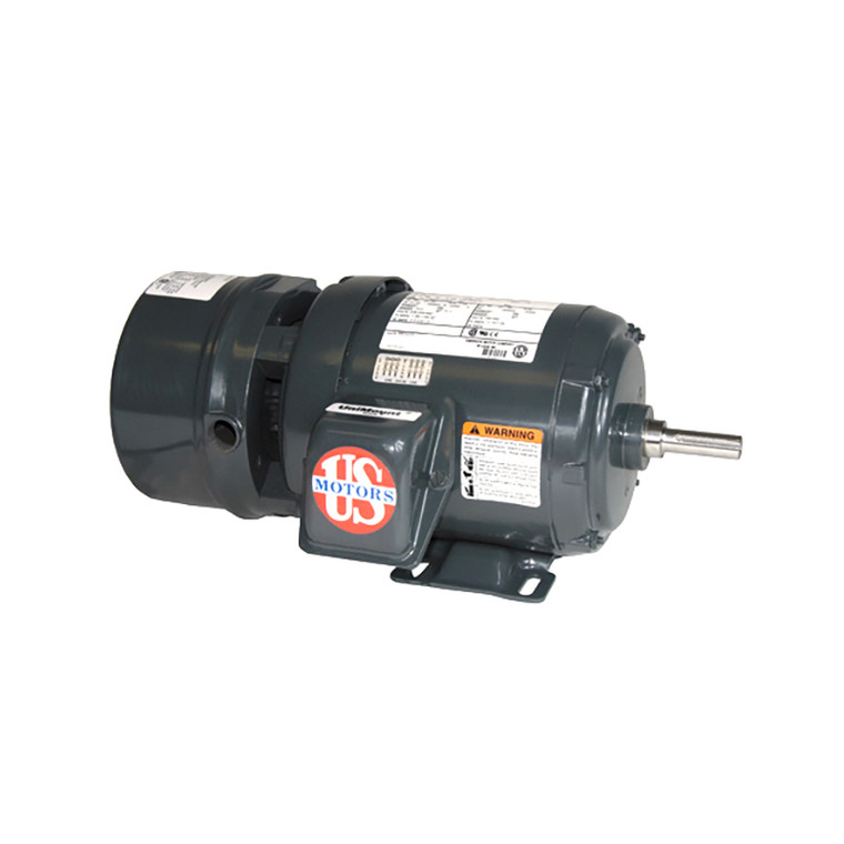 US Motors (Nidec), AC Motor, 1 HP, 1800 RPM, Three Phase, 208-230/460 V, 60 Hz, 143T (BMU1S2A)