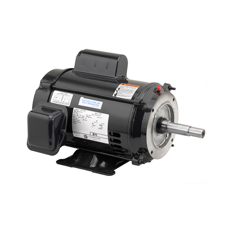 US Motors (Nidec), AC Motor, 10 HP, 1800 RPM, Single Phase, 230 V, 60 Hz, 215JM (DJ10C2K21M)