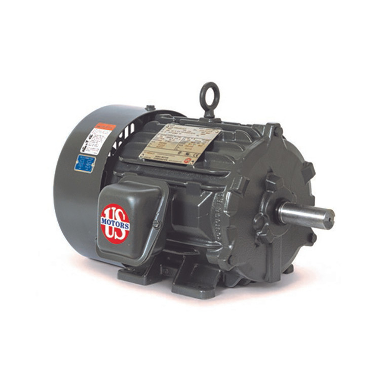 US Motors (Nidec), AC Motor, HD10P1E, 10 HP, 3600 RPM, Three Phase, 230/460 & 200/400 V, 60 , 50 Hz, 215T (HD10P1E)