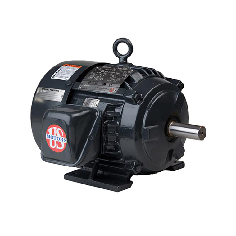 US Motors (Nidec), AC Motor, HW15V2H2, 15 HP, 1800 RPM, Three Phase, 200 V, 60 Hz, 254T (HW15V2H2)