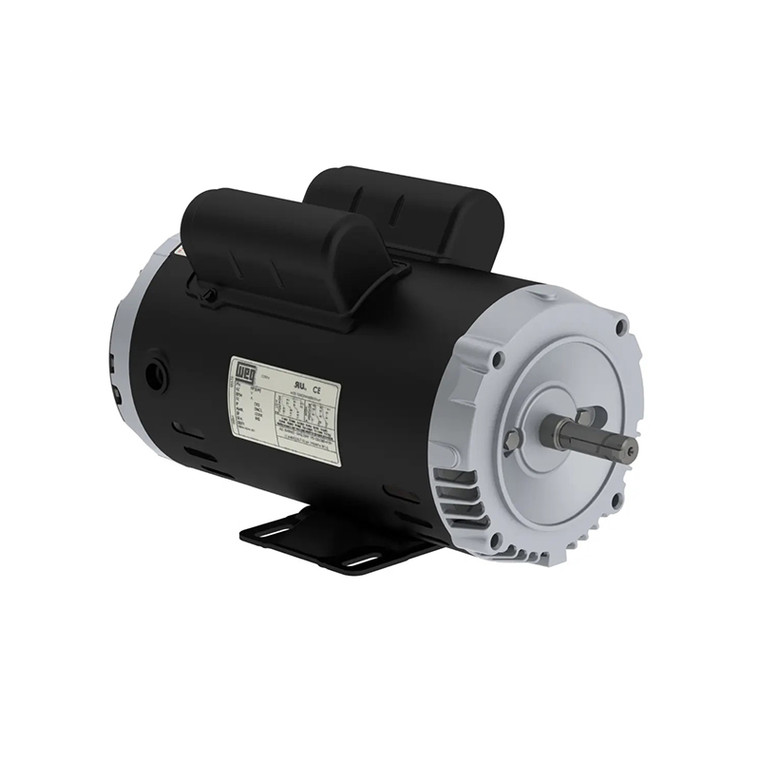 WEG, AC Motor, .7518OT1B56C-S, 0.75 HP, 1800 RPM, 56C, Single Phase, 115/208-230 V, 60 Hz (.7518OT1B56C-S)